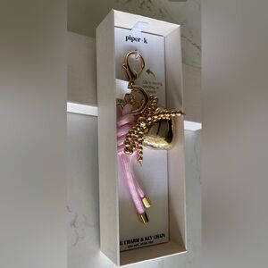 Gold and Pink Keychain Accessory